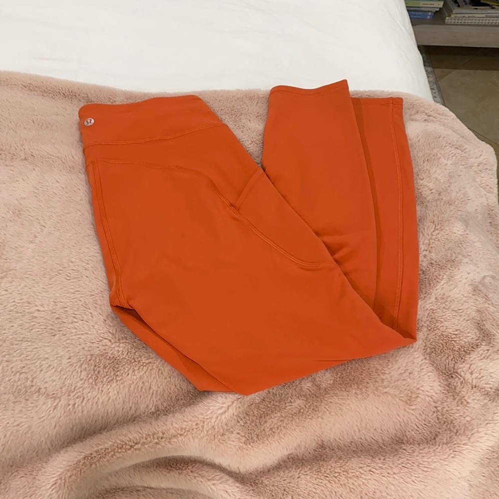 Lululemon size 6 leggings, orange - Picture 1 of 3